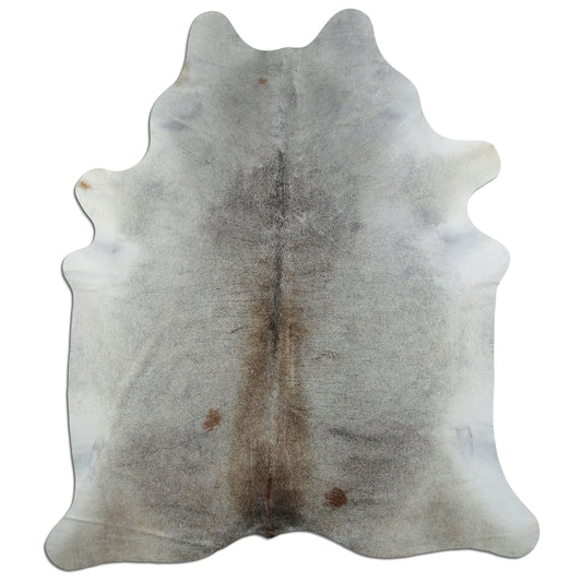 Kuhfell Teppich - L210 x B180 cm - hellgrau braun