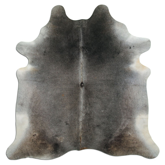 Kuhfell Teppich - L210 x B200 cm - dunkelgrau smoke