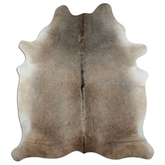 Kuhfell Teppich - L210 x B180 cm - beige braun grau