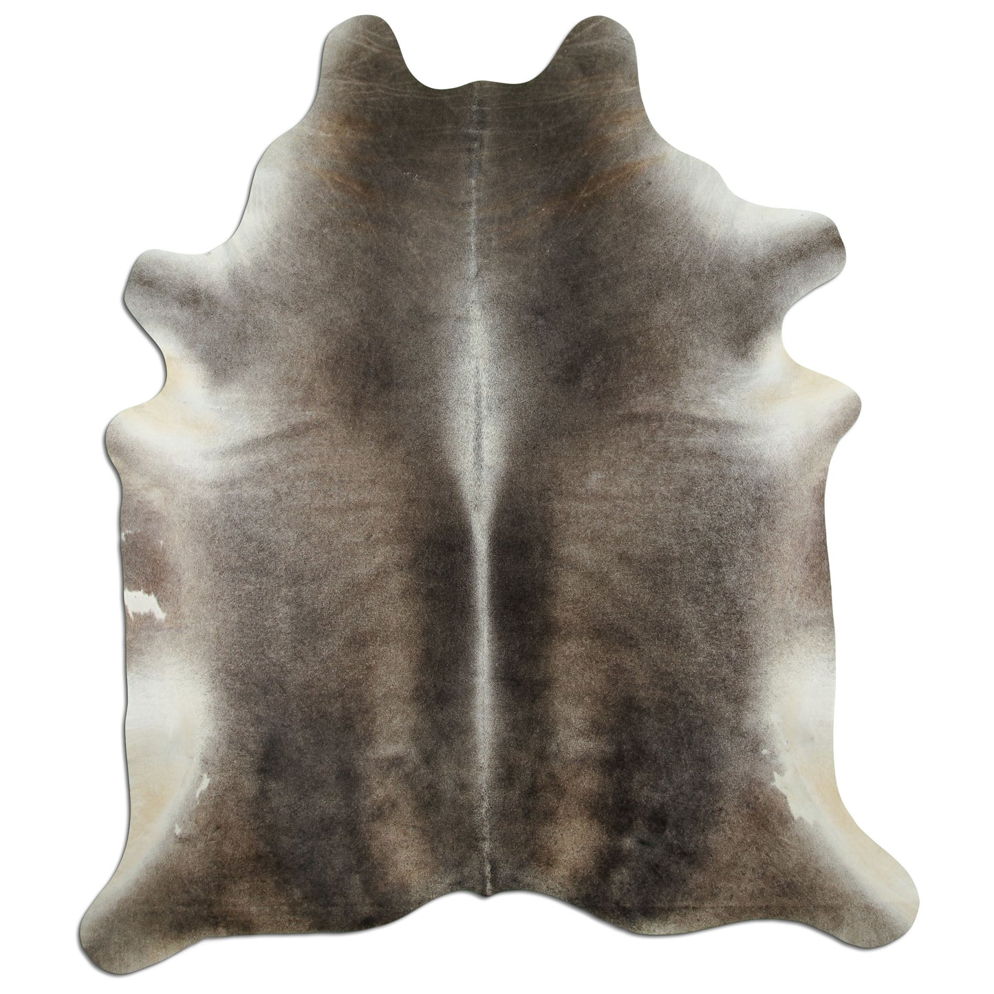 Kuhfell Teppich - L230 x B200 cm - dunkelgrau braun