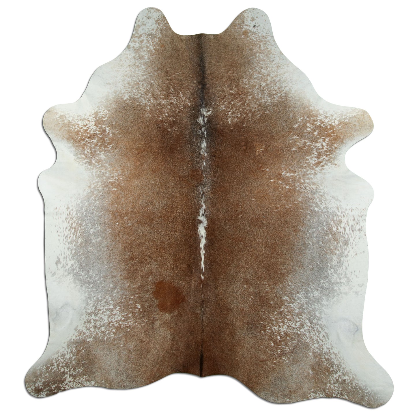 Kuhfell Teppich - L210 x B200 cm - grau braun