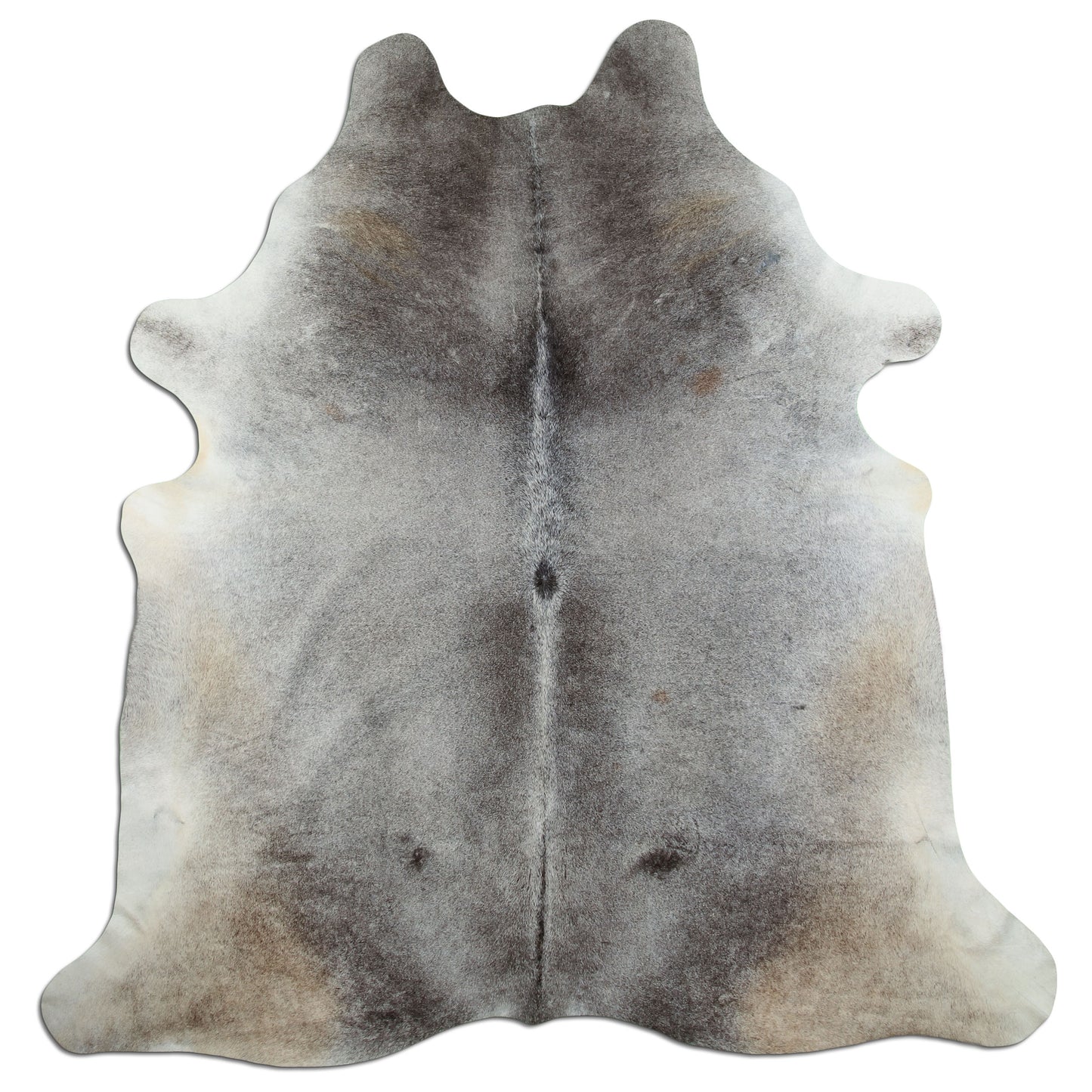 Kuhfell Teppich - L240 x B210 cm - grau beige braun