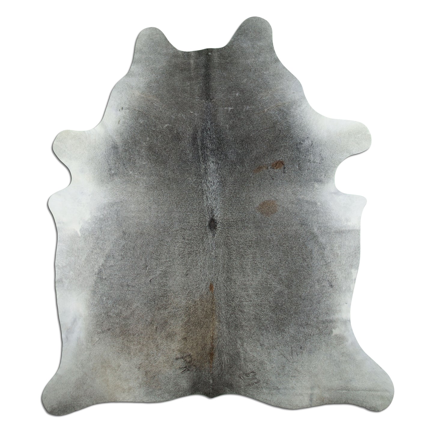 Kuhfell Teppich - L230 x B200 cm - grau weiß