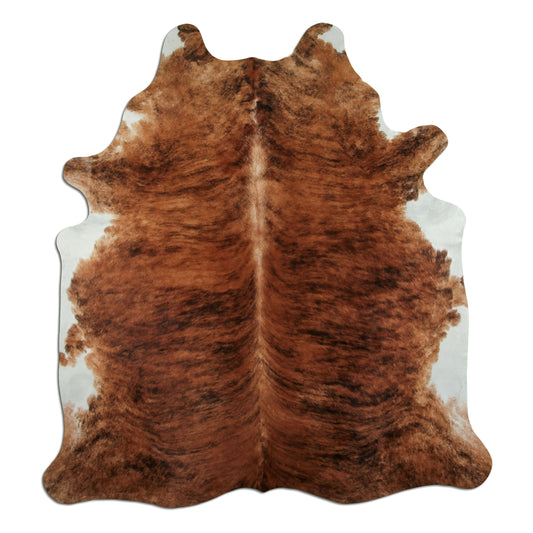 Kuhfell Teppich - L210 x B200 cm - braun weiß schwarz