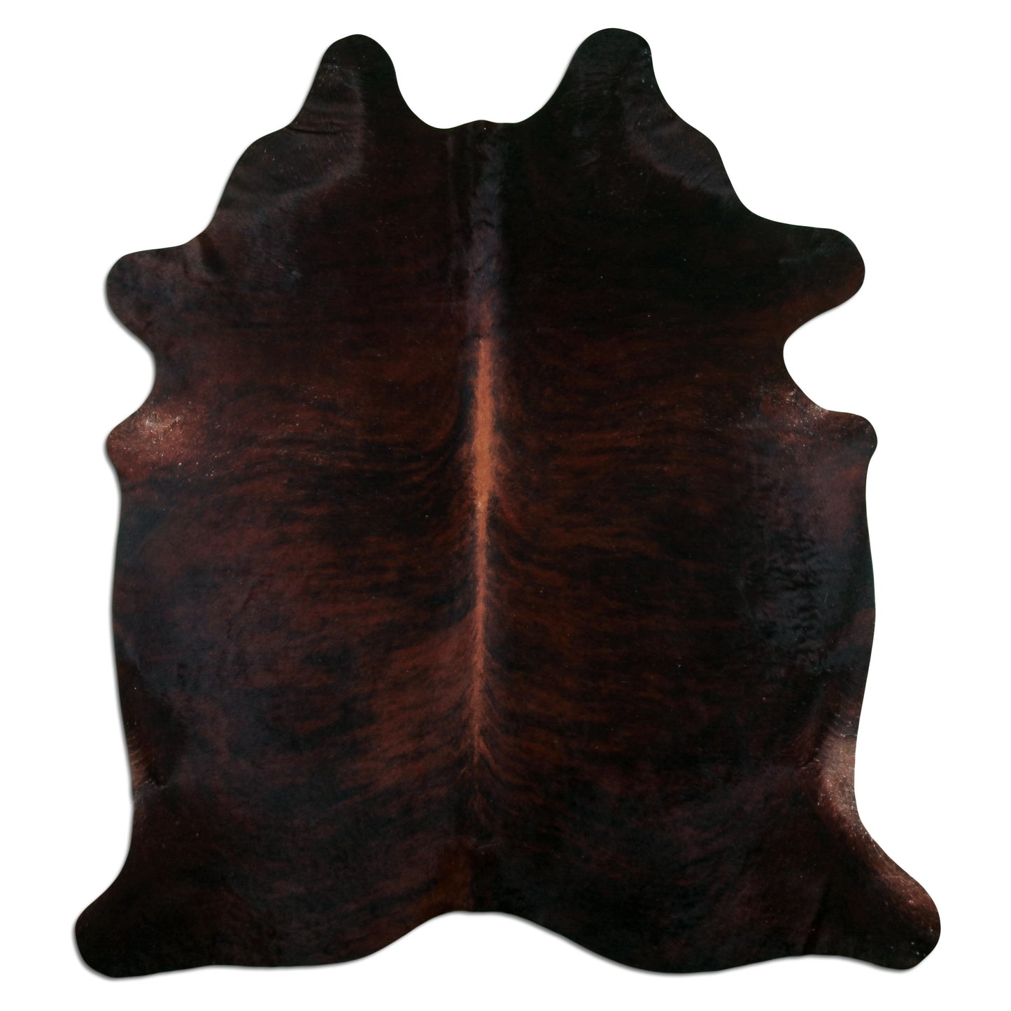 Kuhfell Teppich - L210 x B180 cm - dunkelbraun