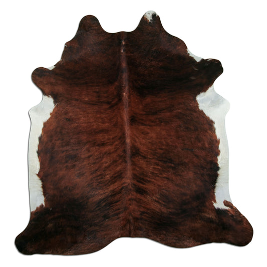 Kuhfell Teppich - L210 x B200 cm - rotbraun schwarz weiß