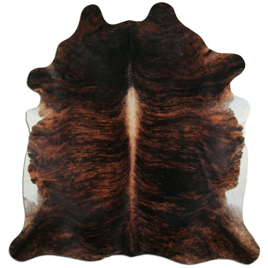 Kuhfell Teppich - L240 x B210 cm - braun schwarz weiß