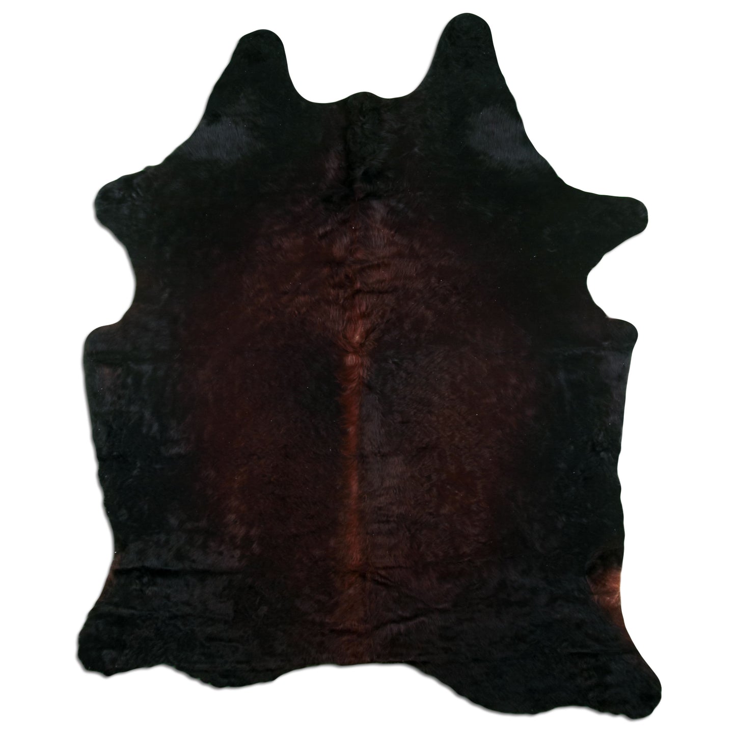 Kuhfell Teppich - L230 x B180 cm - dunkelbraun schwarz