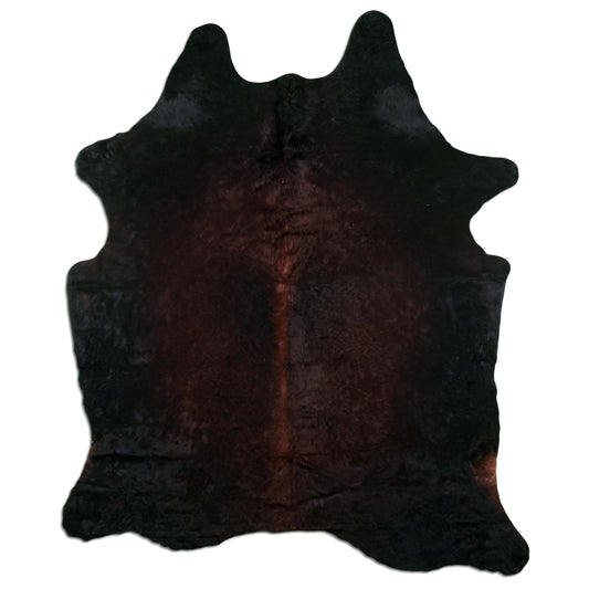 Kuhfell Teppich - L230 x B180 cm - dunkelbraun schwarz