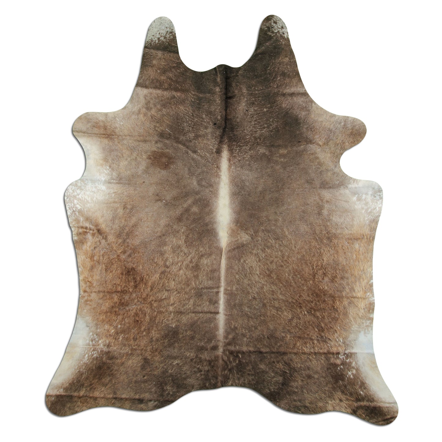 Kuhfell Teppich - L230 x B180 cm - hellbraun weiß
