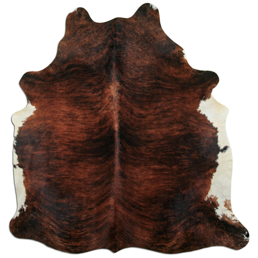 Kuhfell Teppich - L210 x B200 cm - rotbraun weiß schwarz