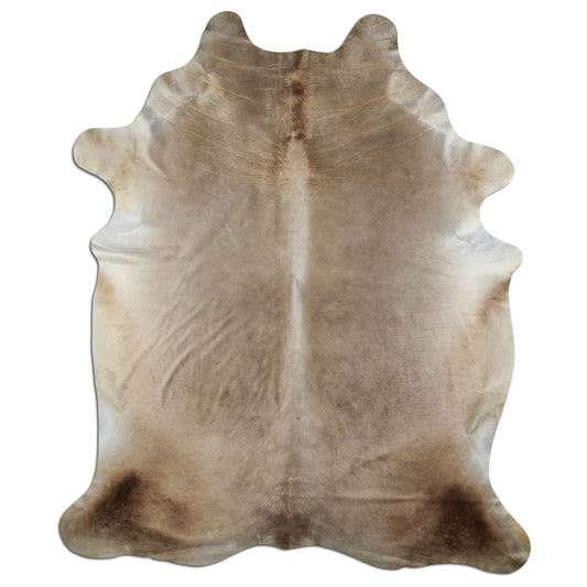 Kuhfell Teppich - L240 x B200 cm - hellbraun graun