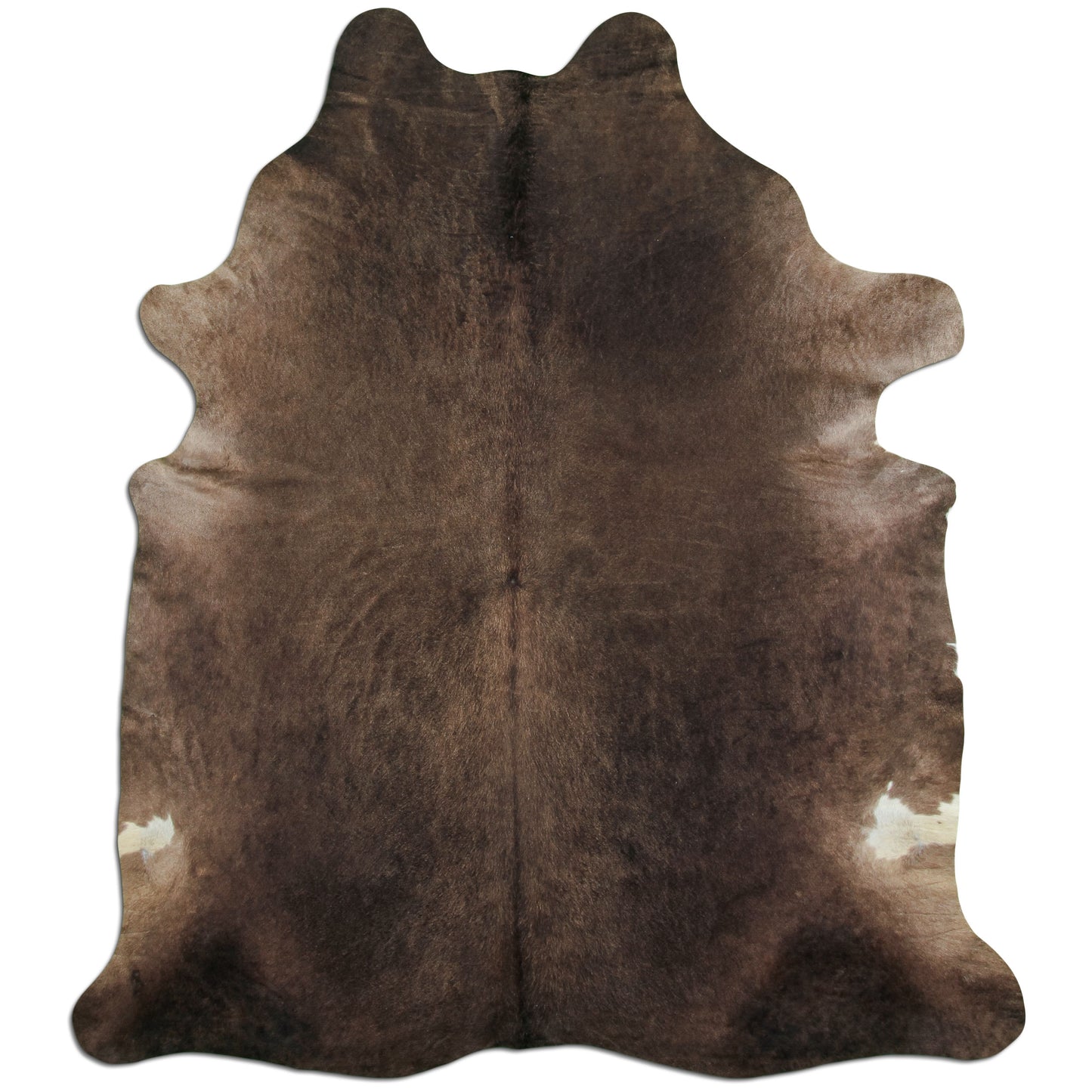 Kuhfell Teppich - L240 x B200 cm - dunkelbraun