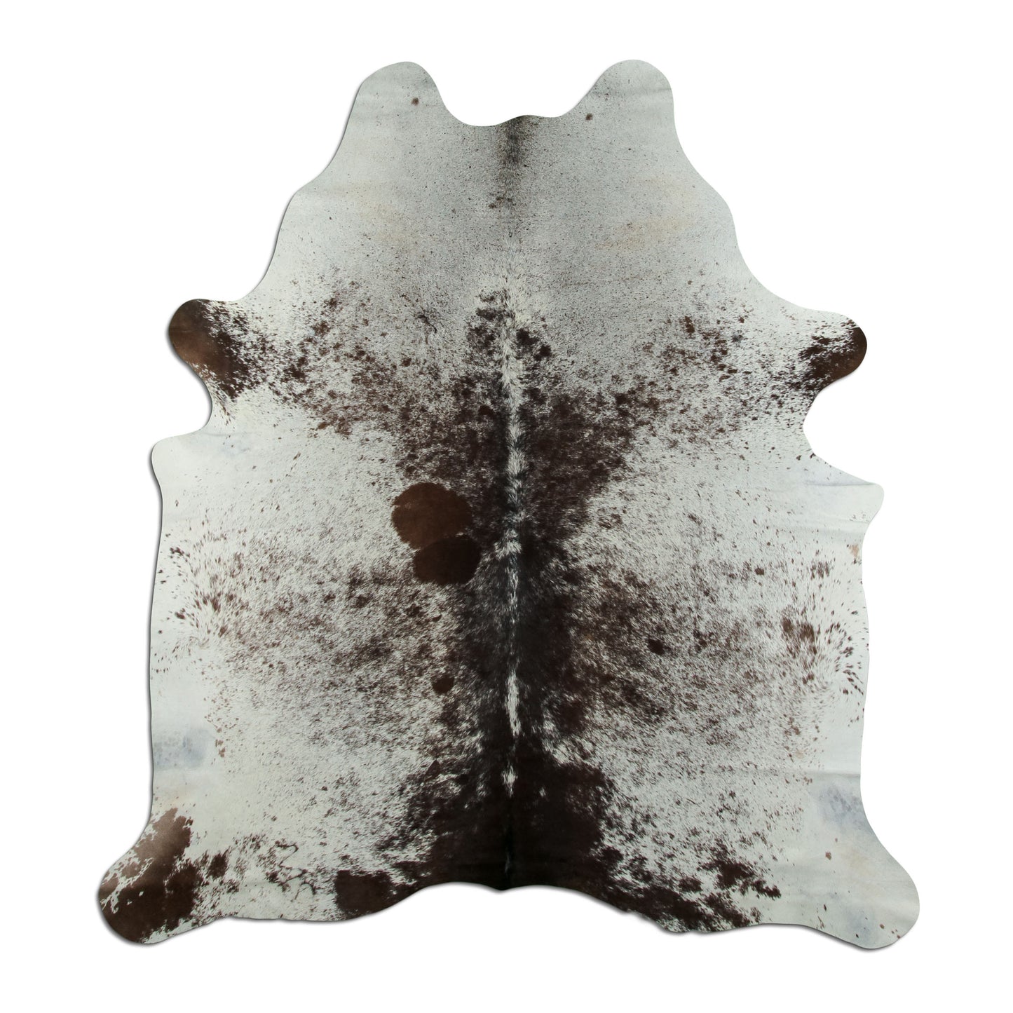 Kuhfell Teppich - L210 x B180 cm - weiß braun schwarz