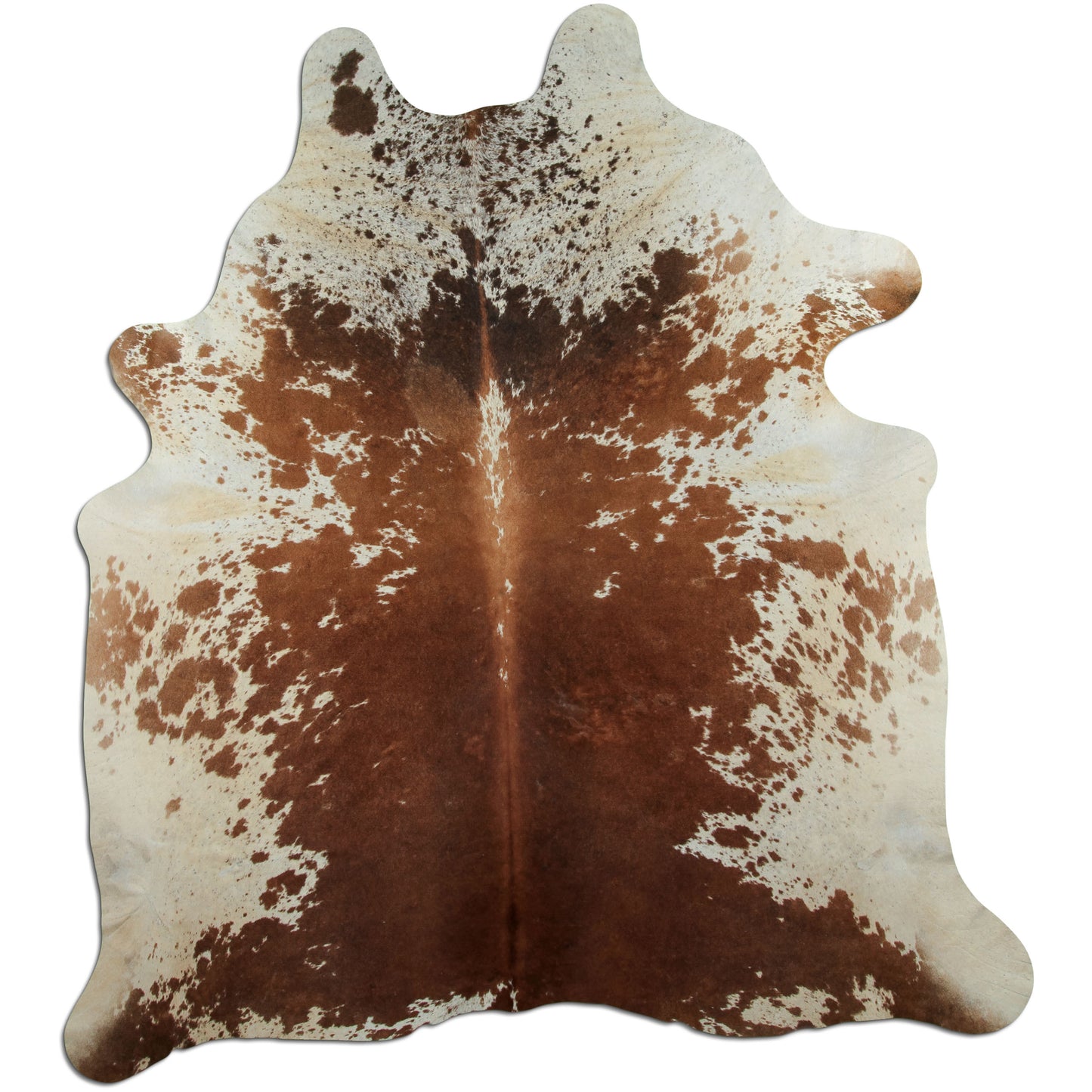 Kuhfell Teppich - L240 x B210 cm - weiß braun