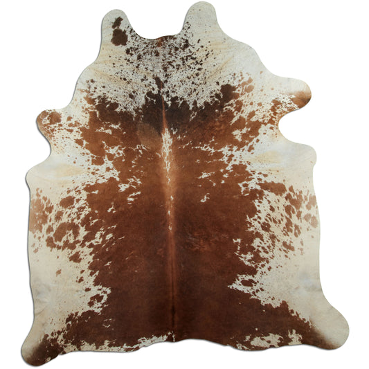 Kuhfell Teppich - L240 x B210 cm - weiß braun