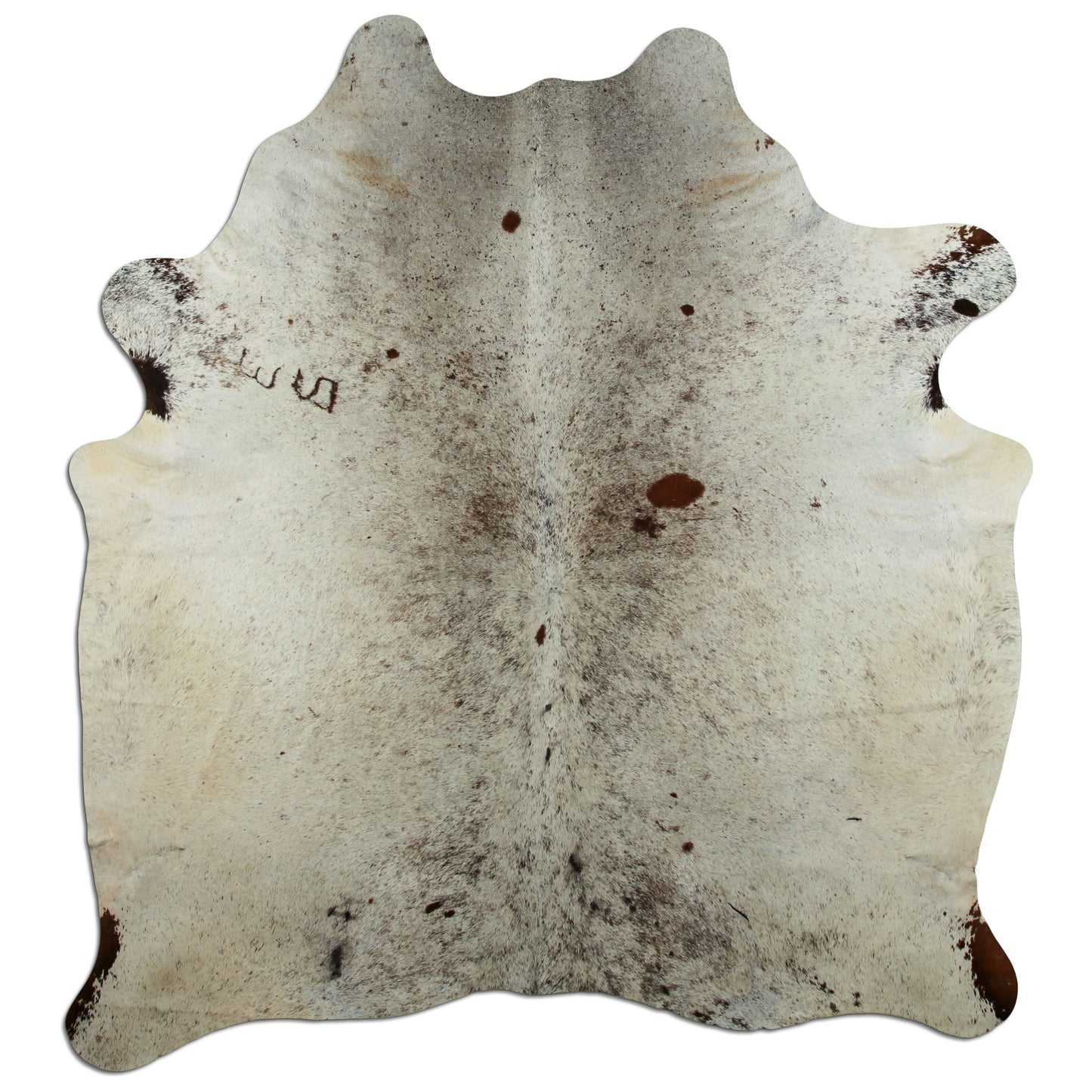 Kuhfell Teppich - L210 x B180 cm - weiß braun