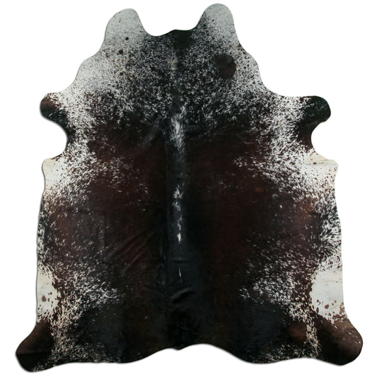 Kuhfell Teppich - L240 x B210 cm - schwarz weiß braun