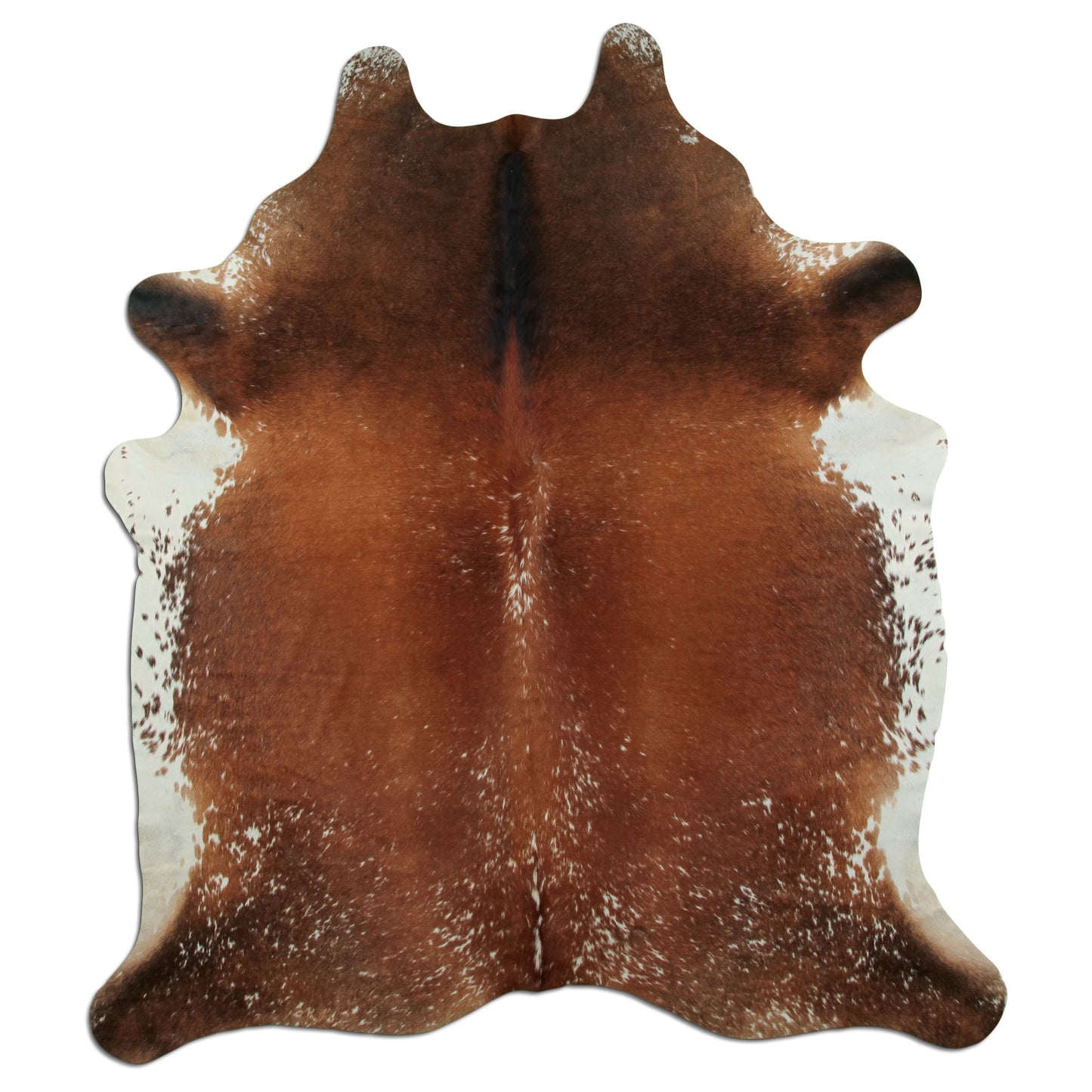 Kuhfell Teppich - L230 x B185 cm - weiß braun