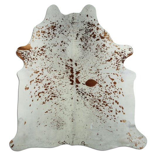 Kuhfell Teppich - L210 x B180 cm - weiß braun