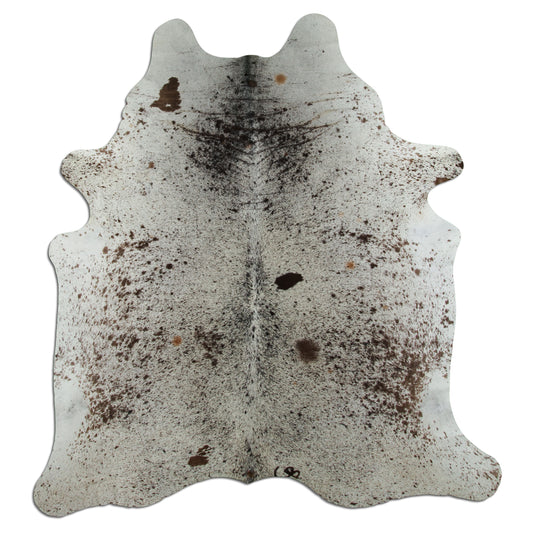 Kuhfell Teppich - L210 x B185 cm - weiß braun