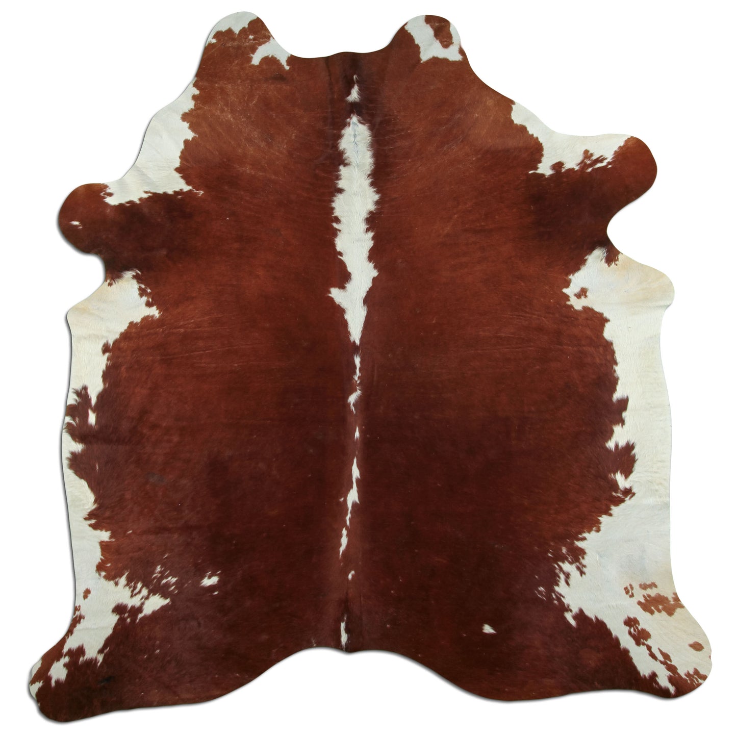 Kuhfell Teppich - L210 x B185 cm - braun weiß