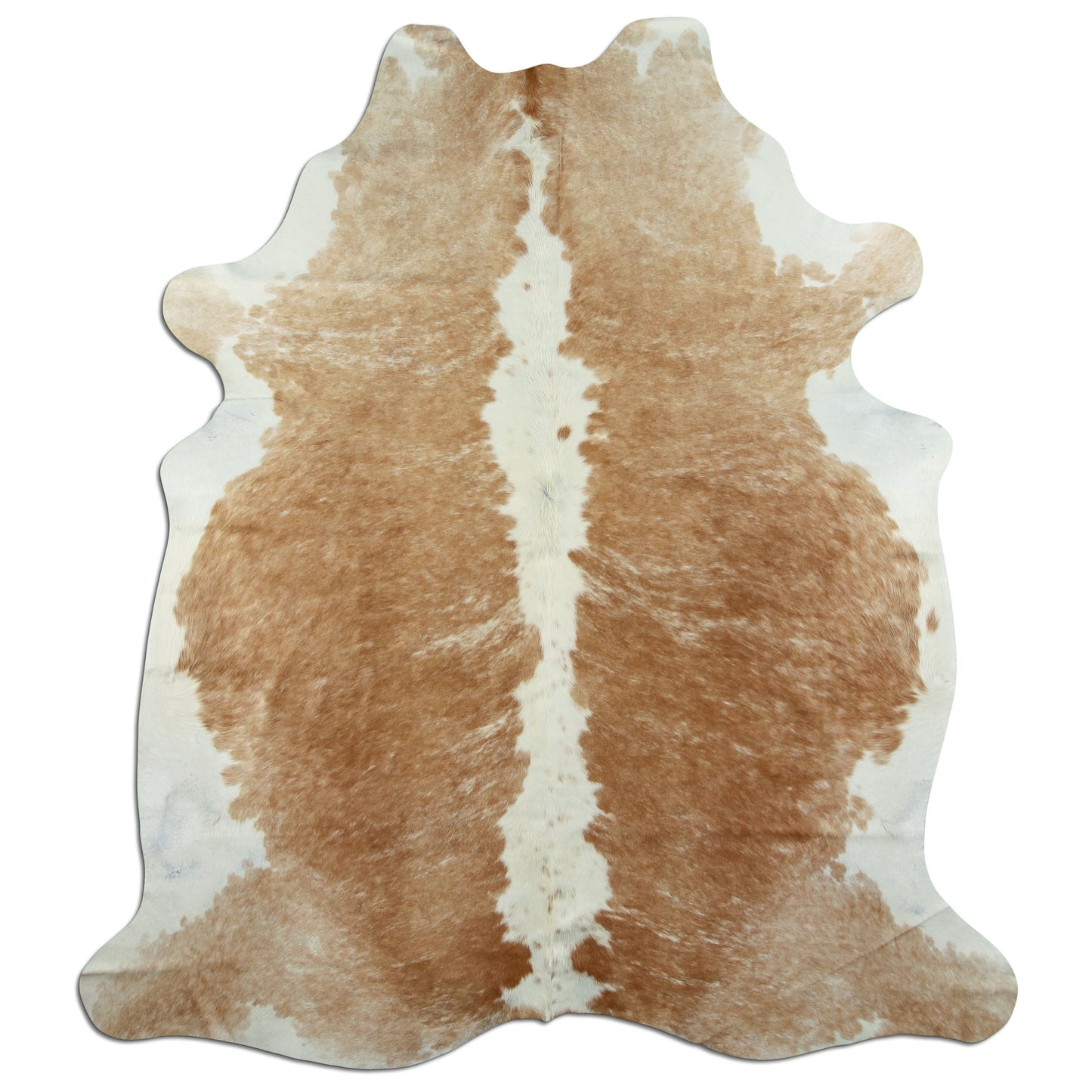 Kuhfell Teppich - L211 x B180 cm - beige weiß