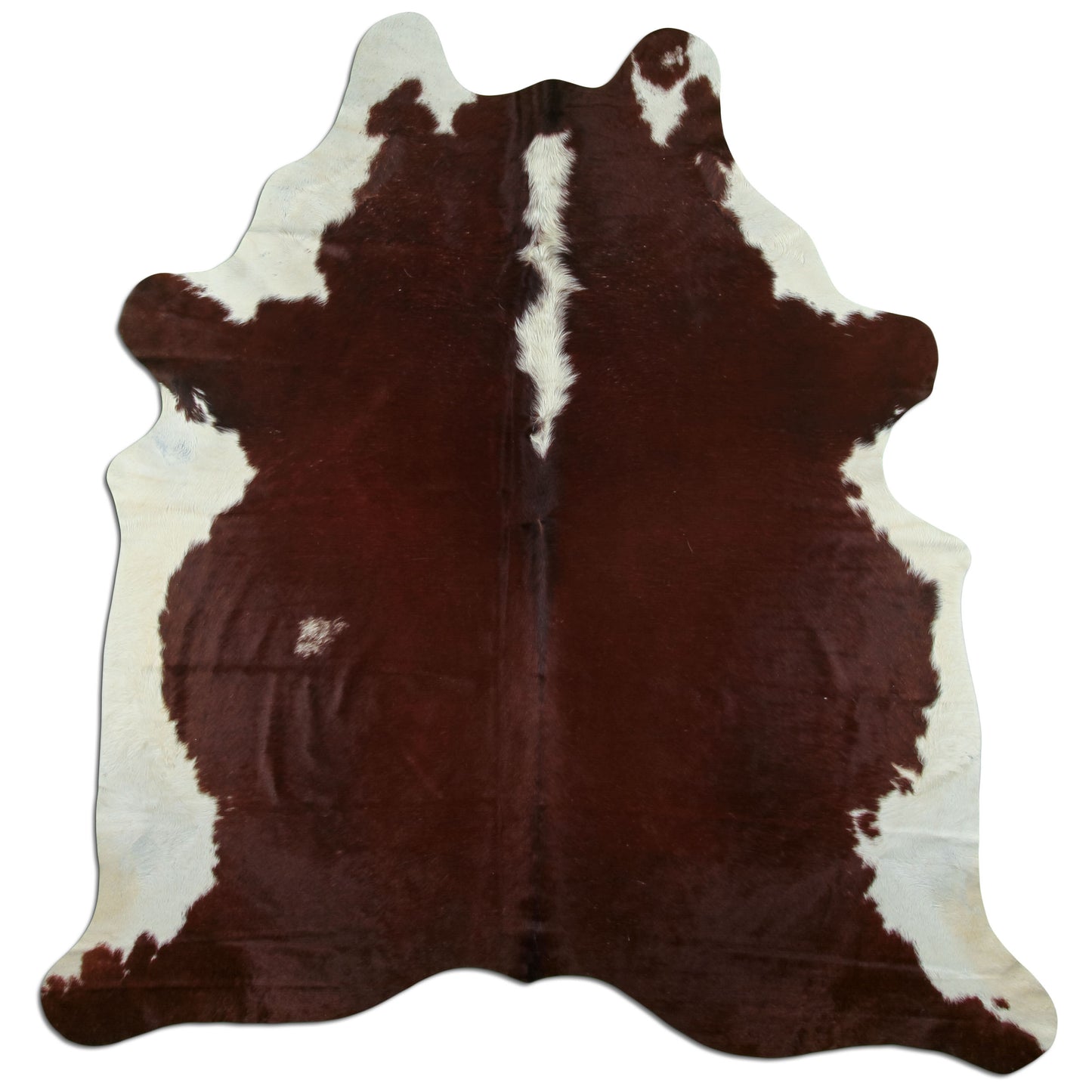 Kuhfell Teppich - L210 x B185 cm - braun weiß