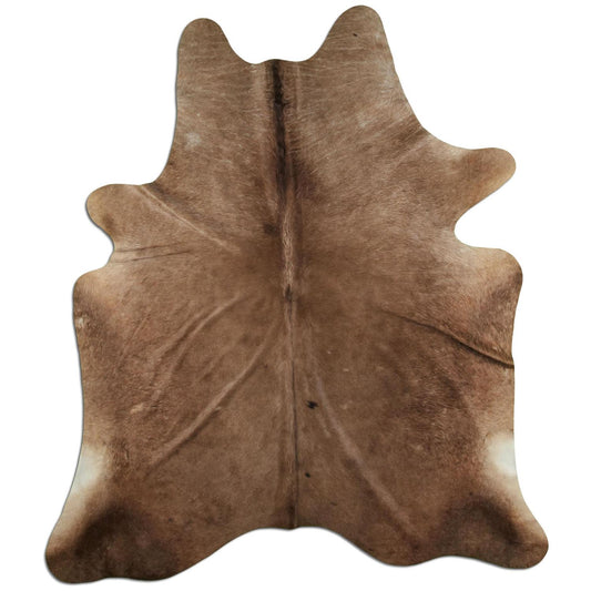 Kuhfell Teppich - L180 x B210 cm - braun weiß