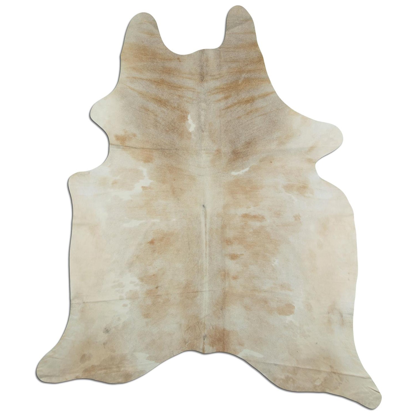 Kuhfell Teppich - L185 x B220 cm - grau beige weiß