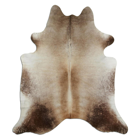 Kuhfell Teppich - L210 x B240 cm - grau beige braun