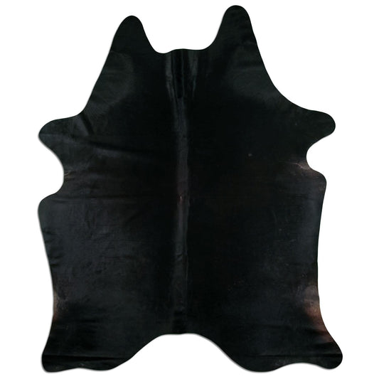 Kuhfell Teppich - L180 x B225 cm - schwarz