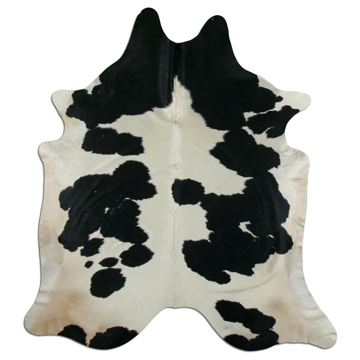 Kuhfell Teppich - L195 x B215 cm - schwarz weiß