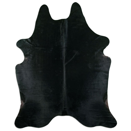 Kuhfell Teppich - L185 x B240 cm - schwarz