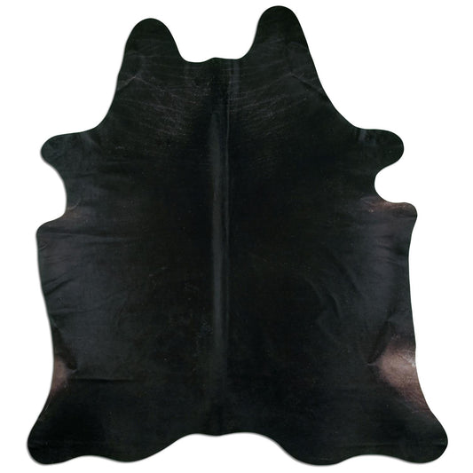 Kuhfell Teppich - L210 x B235 cm - schwarz