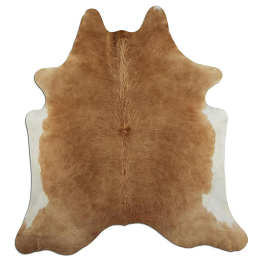 Kuhfell Teppich - L195 x B210 cm - goldbraun
