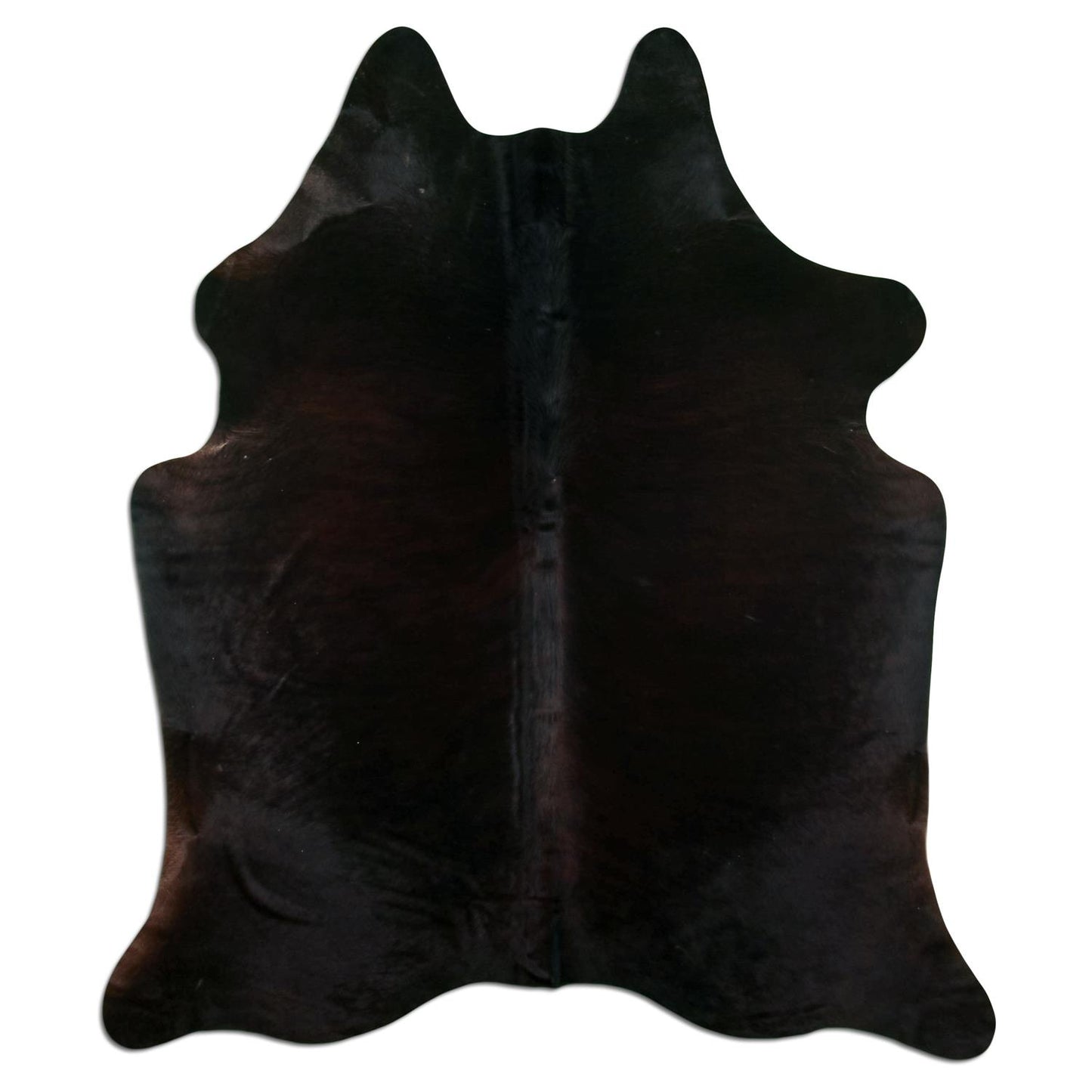 Kuhfell Teppich - L180 x B210 cm - dunkelbraun schwarz