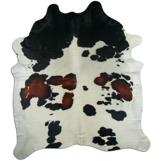 Kuhfell Teppich - L210 x B245 cm - schwarz dunkelbraun