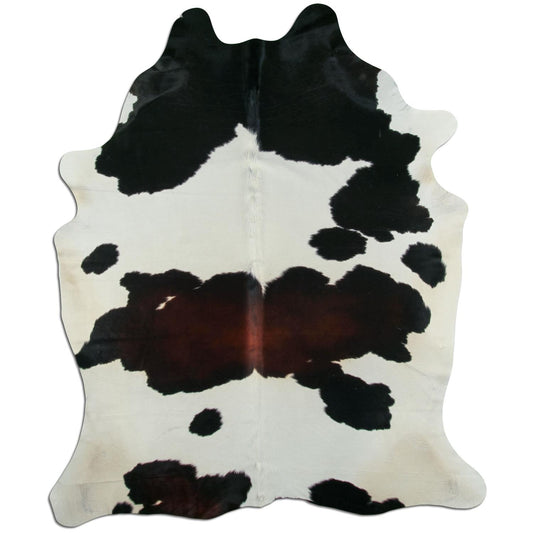 Kuhfell Teppich - L185 x B225 cm - schwarz weiß braun