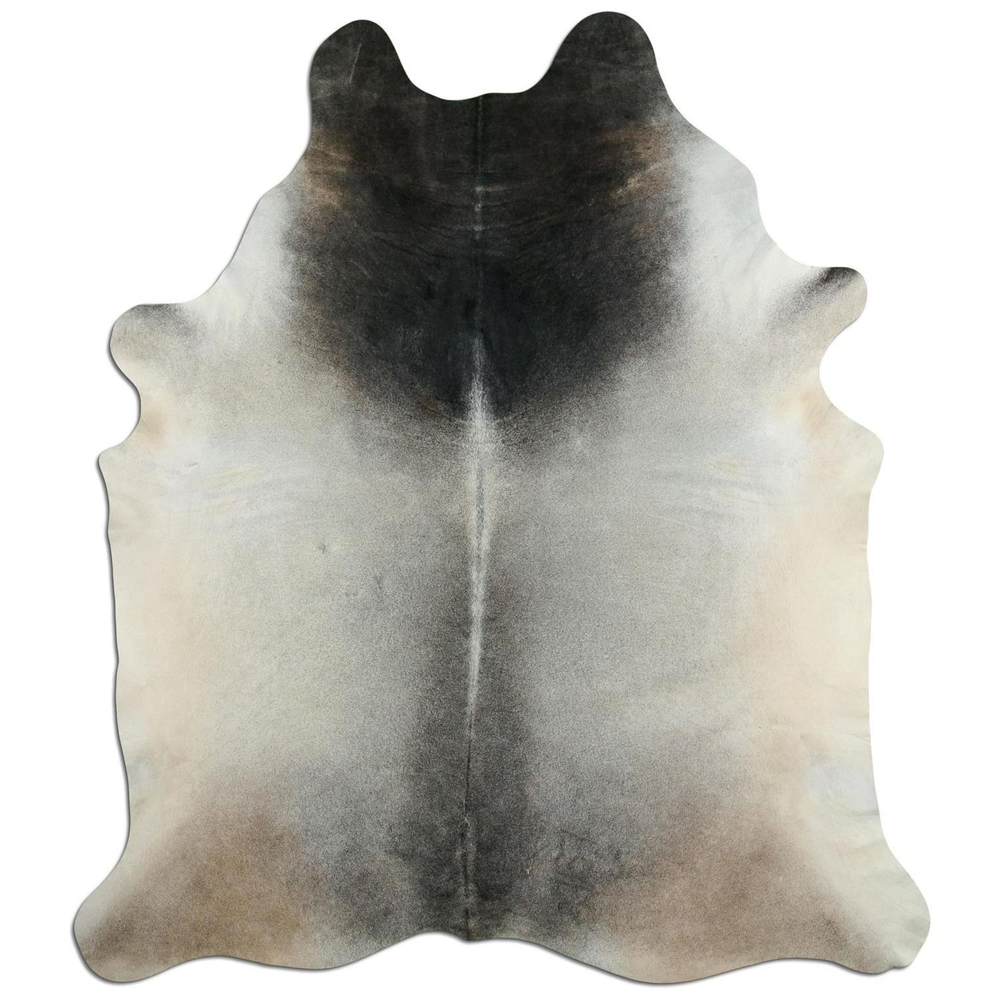 Kuhfell Teppich - L215 x B250 cm - grau schwarz