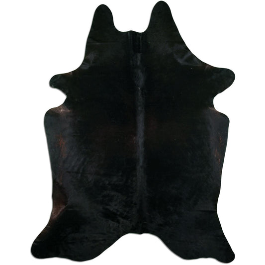 Kuhfell Teppich - L175 x B230 cm - schwarz