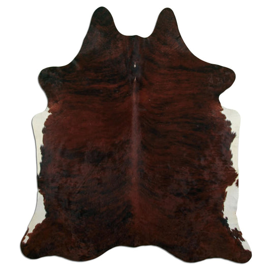 Kuhfell Teppich - L180 x B205 cm - braun schwarz weiß