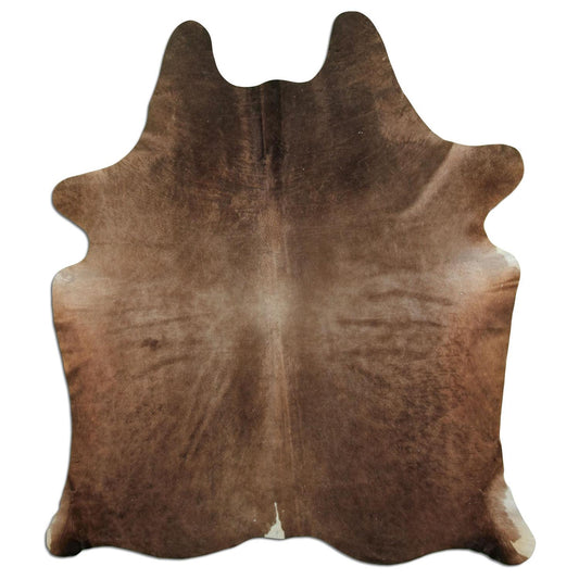 Kuhfell Teppich - L175 x B210 cm - champagner braun schwarz