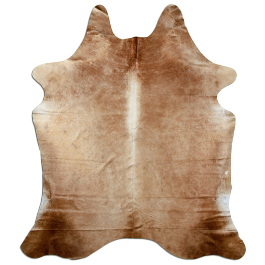 Kuhfell Teppich Karamell, 220 × 188 cm – Naturprodukt, Einzelstück