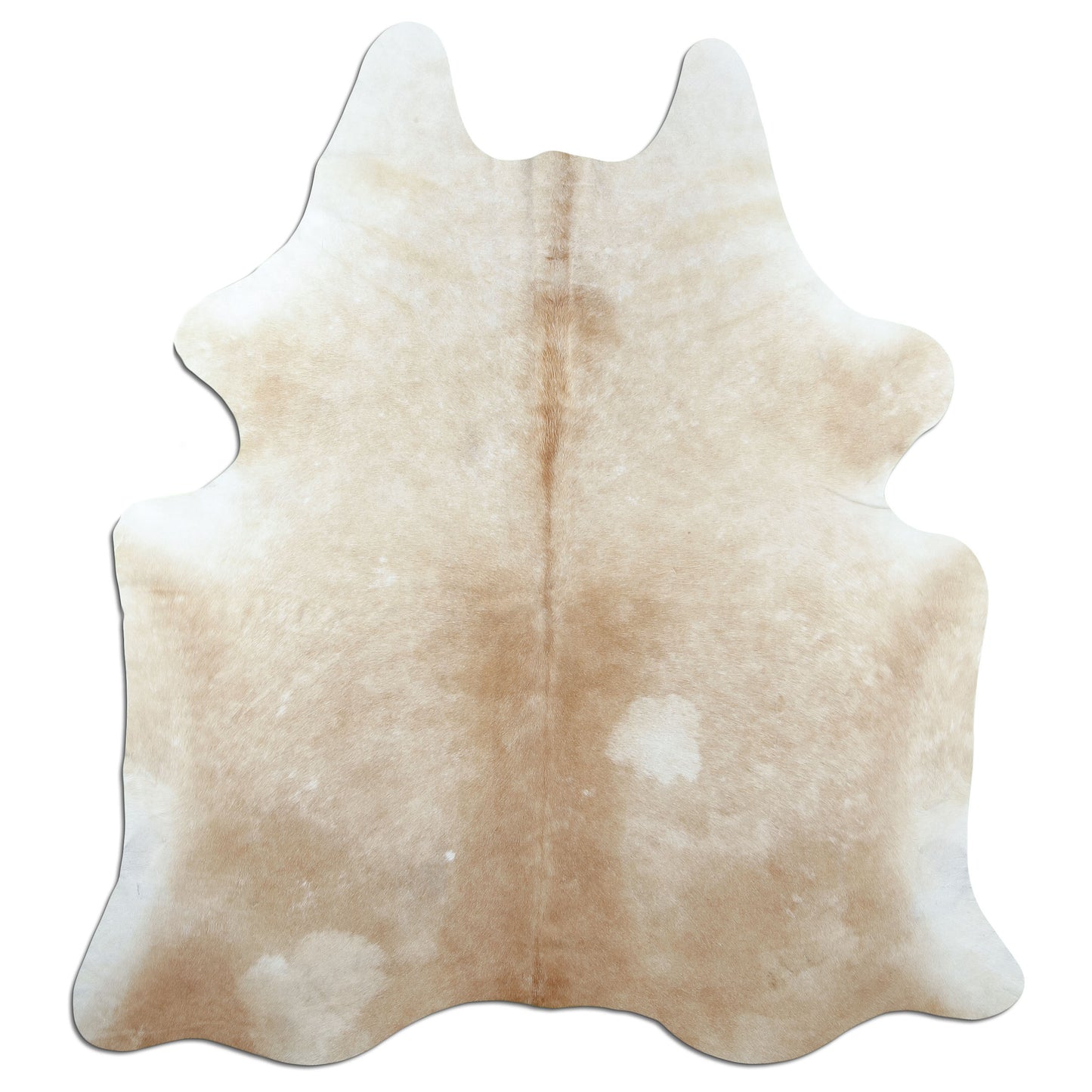 Kuhfell Teppich Beige, 209 × 181 cm – Naturprodukt, Einzelstück