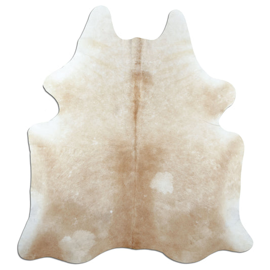 Kuhfell Teppich Beige, 209 × 181 cm – Naturprodukt, Einzelstück