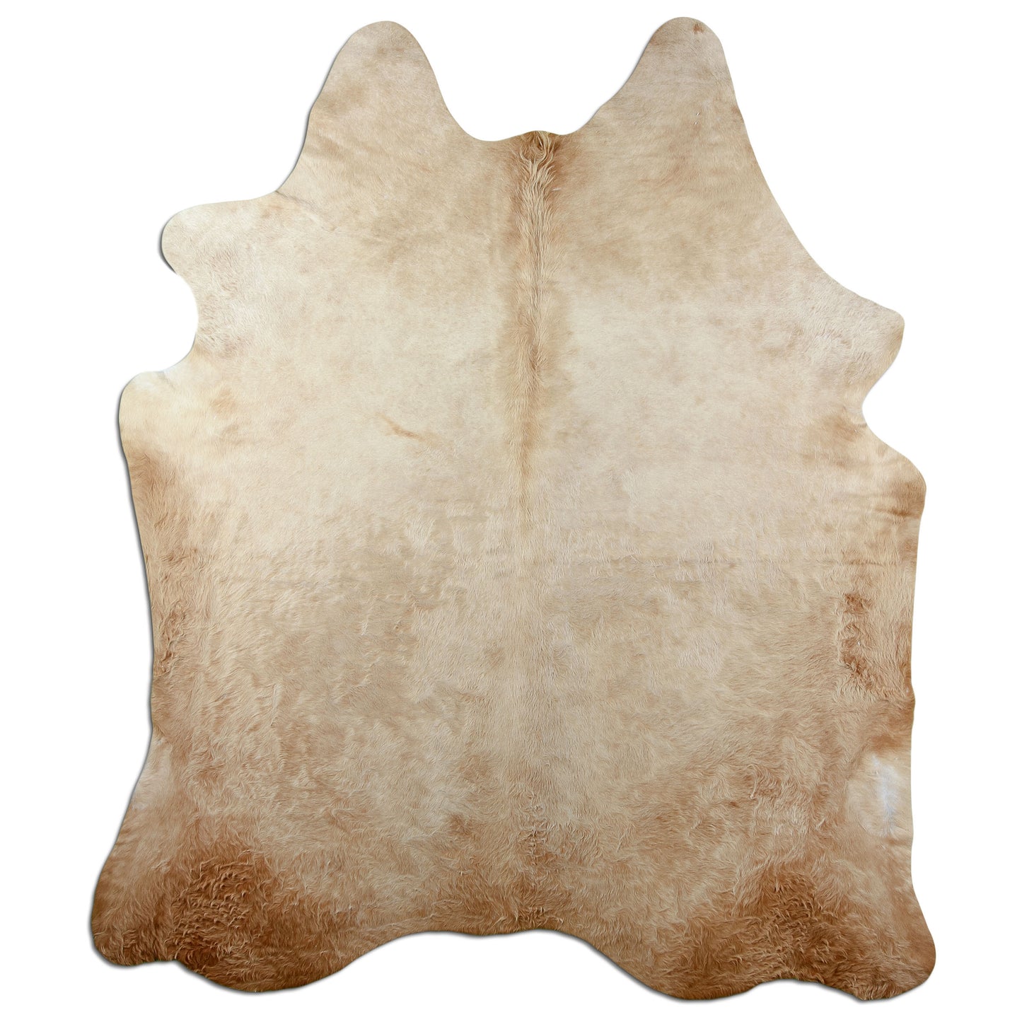 Kuhfell Teppich Beige, 225 × 185 cm – Naturprodukt, Einzelstück