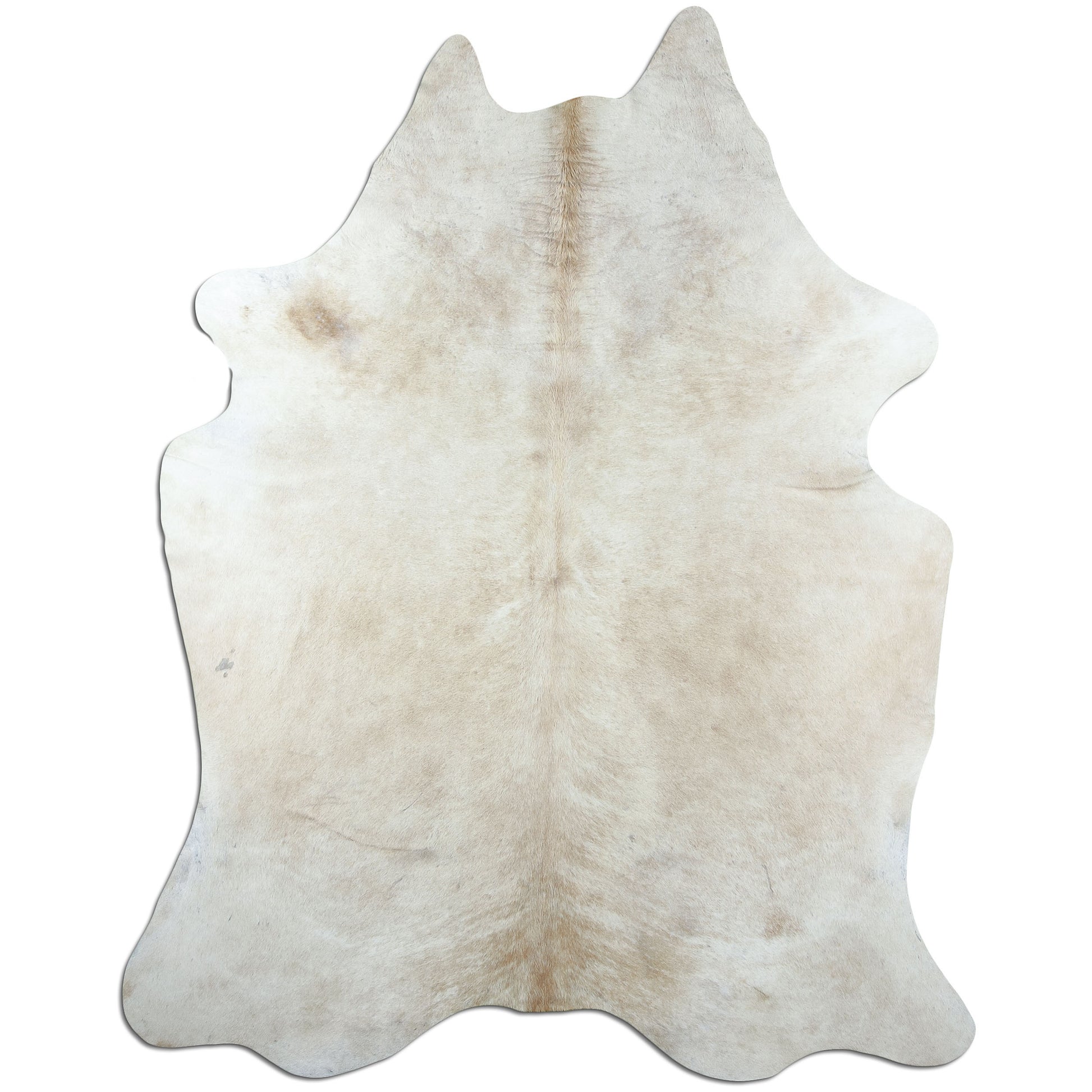 Kuhfell Teppich Beige, 237 × 181 cm – Naturprodukt, Einzelstück
