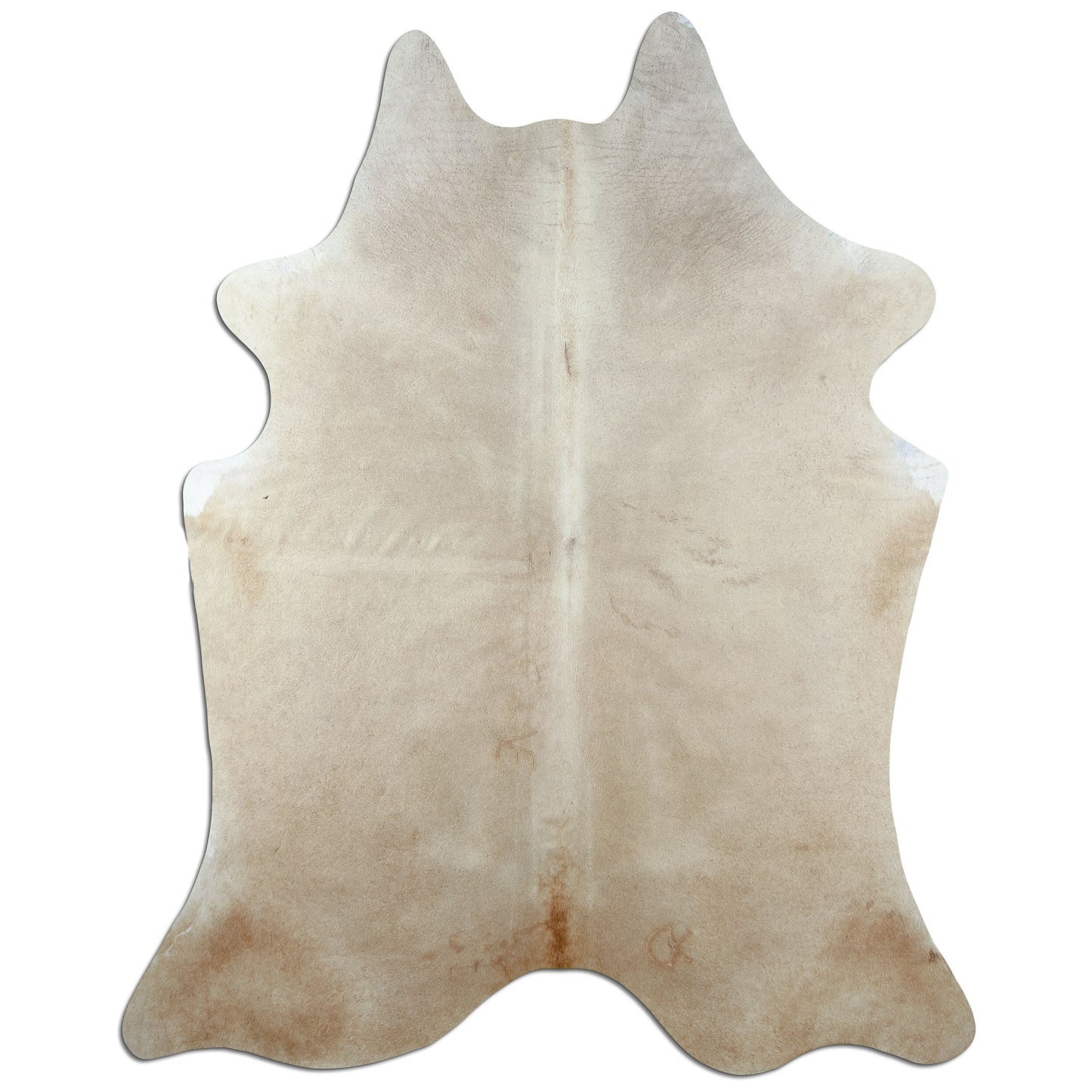 Kuhfell Teppich Beige, 241 × 188 cm – Naturprodukt, Einzelstück