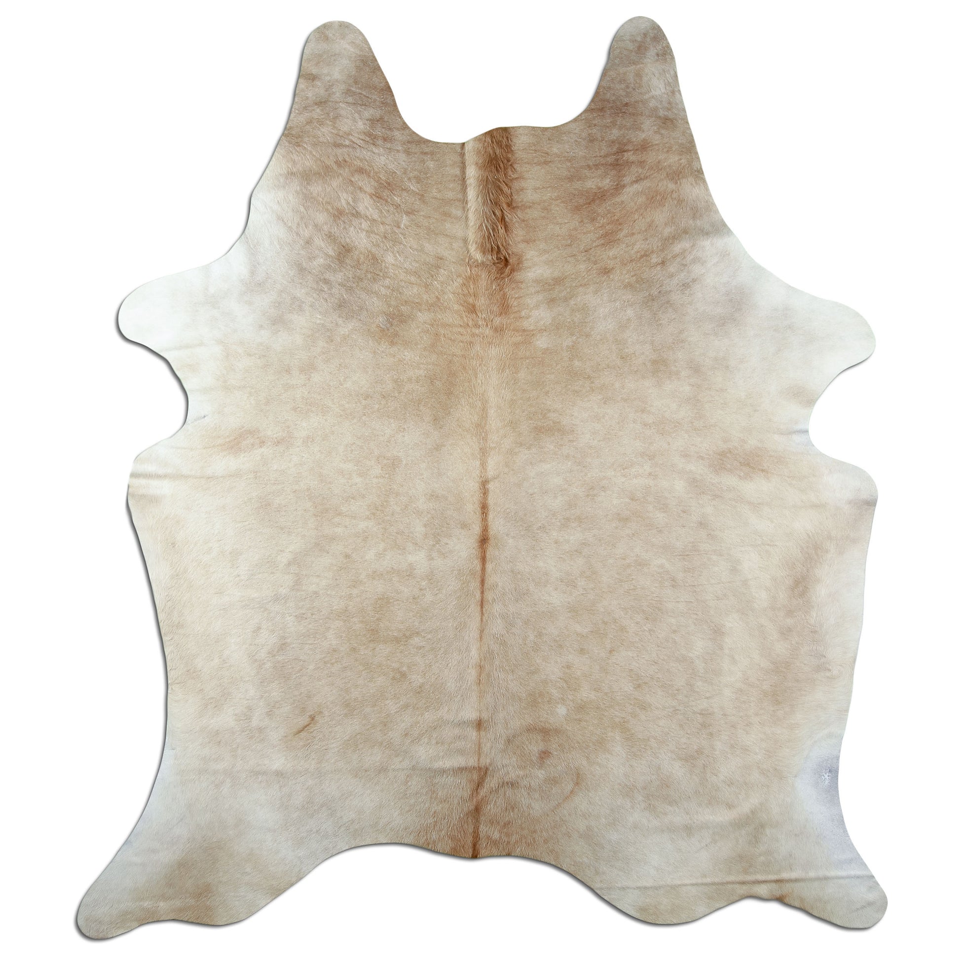 Kuhfell Teppich Beige, 214 × 186 cm – Naturprodukt, Einzelstück